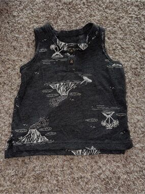 Carter's Charcoal Grey Tropical Print Tank Top